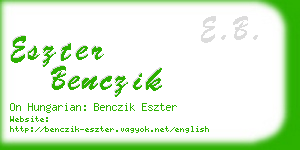 eszter benczik business card